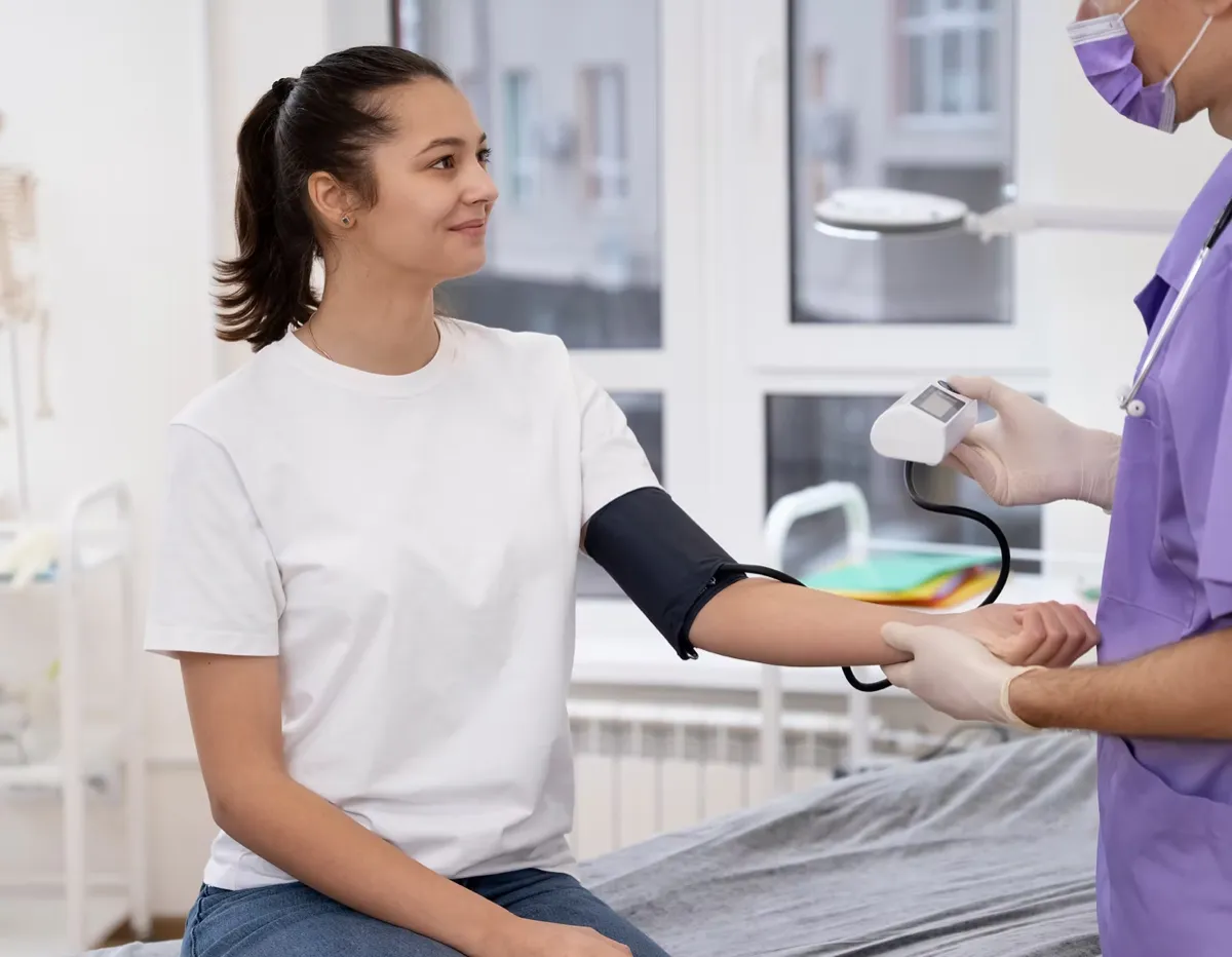 A practical medical examination with a professional team